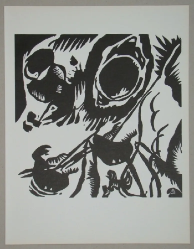 Incisione Su Legno Kandinsky - Garten der Liebe