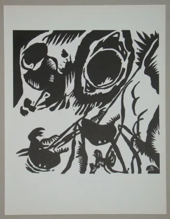 Incisione Su Legno Kandinsky - Garten der Liebe