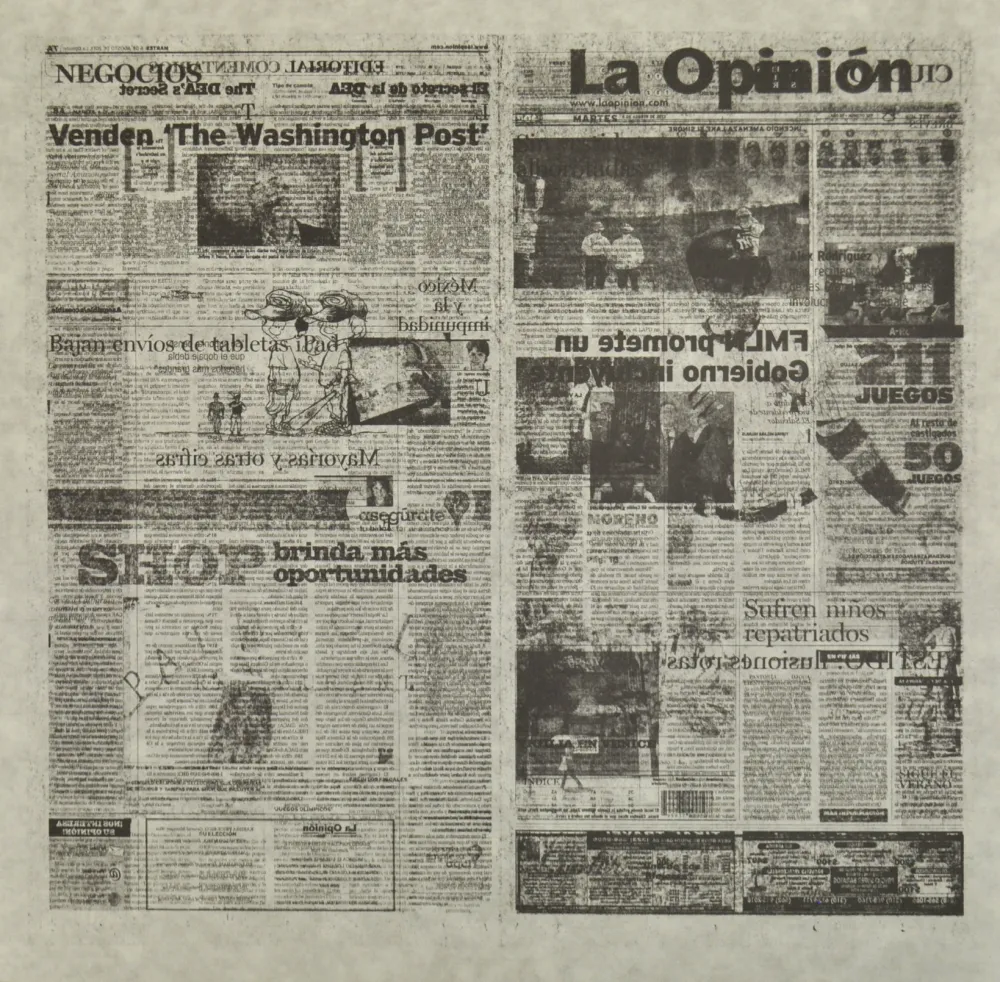 Litografia Kassay - Untitled 1/8 (La Opinión)