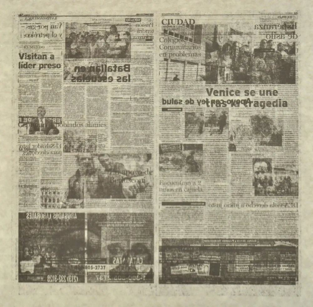 Litografia Kassay - Untitled 5/8 (La Opinión)