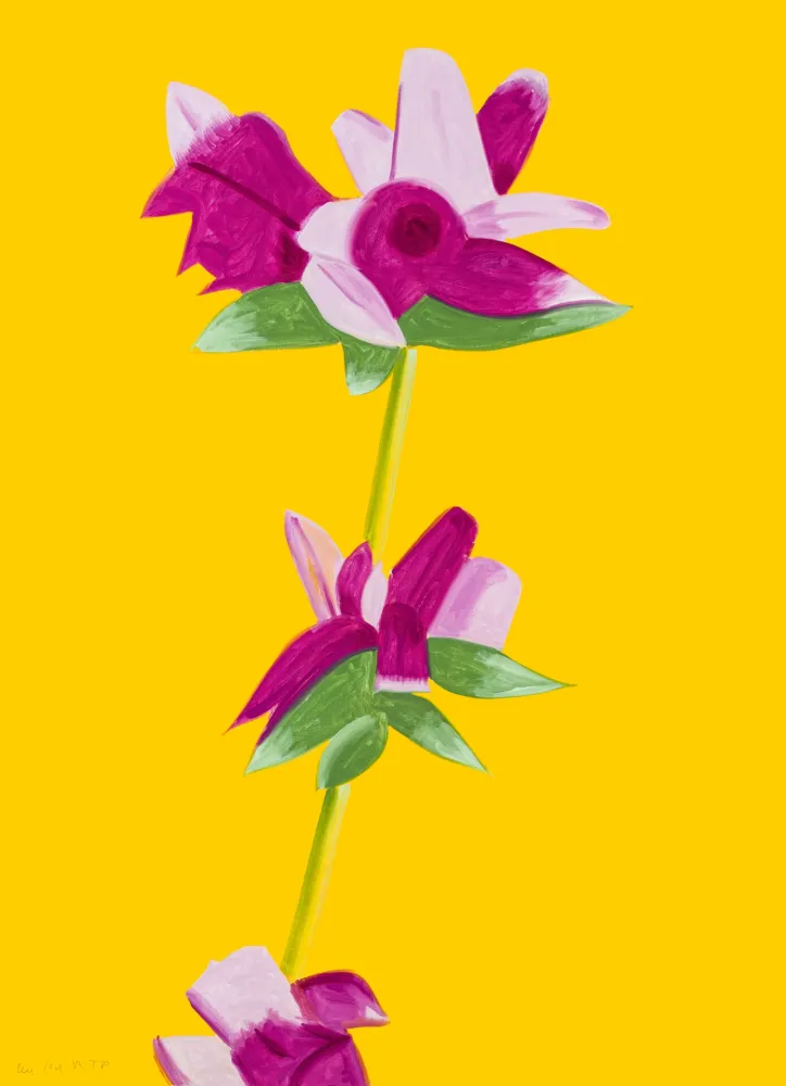 Non Tecnico Katz - Azaleas on Yellow from The Flowers Portfolio