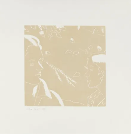 Incisione Su Legno Katz - Rackstraw and Peggy (from a Tremor in the Morning)