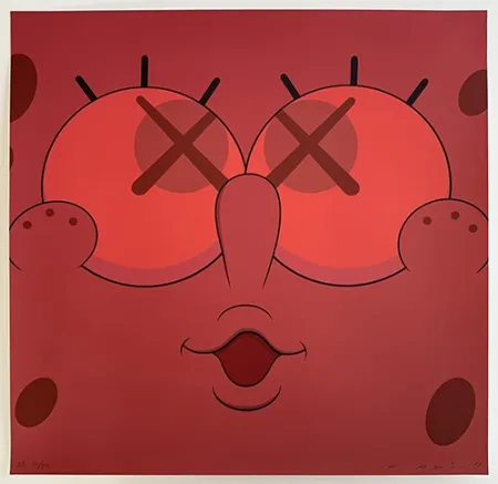 Serigrafia Kaws - Kawsbob Red