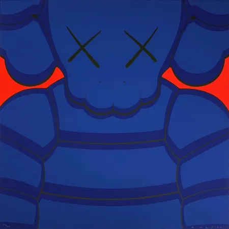 Serigrafia Kaws - What Party - Blue