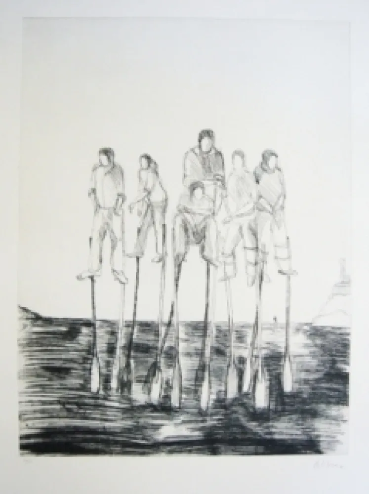 Litografia Kcho - Pero de aqui