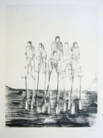 Litografia Kcho - Pero de aqui