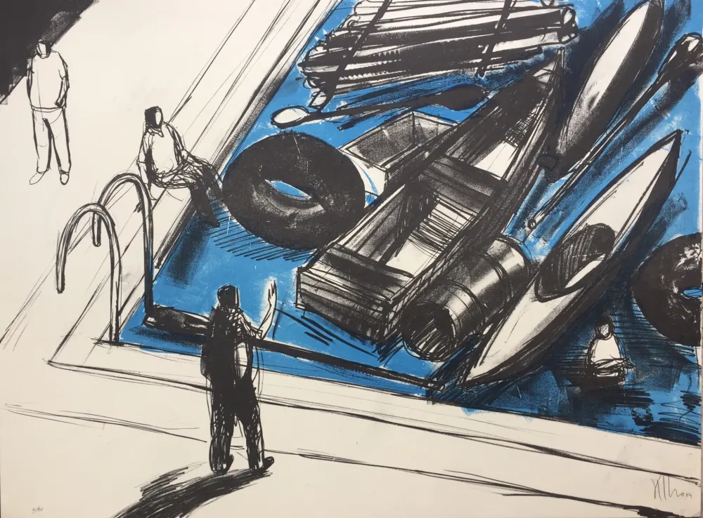 Litografia Kcho - Regresa vida mia que te espero 2