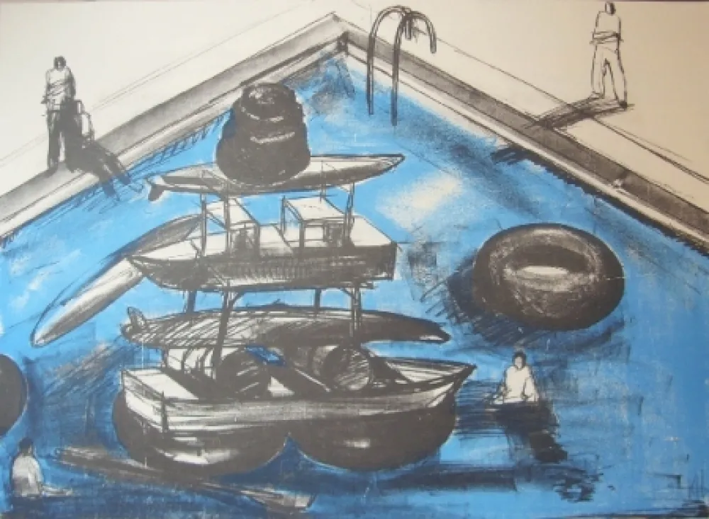 Litografia Kcho -  Regresa vida mia que te espero 4