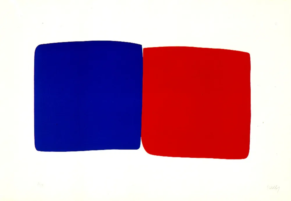 Litografia Kelly - Dark Blue and Red (Bleu Foncé et Rouge)