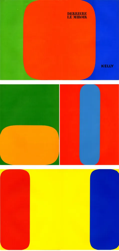 Libro Illustrato Kelly - ELLSWORTH KELLY. Derrière Le Miroir n° 149. Octobre-novembre 1964. 5 LITHOGRAPHIES ORIGINALES.