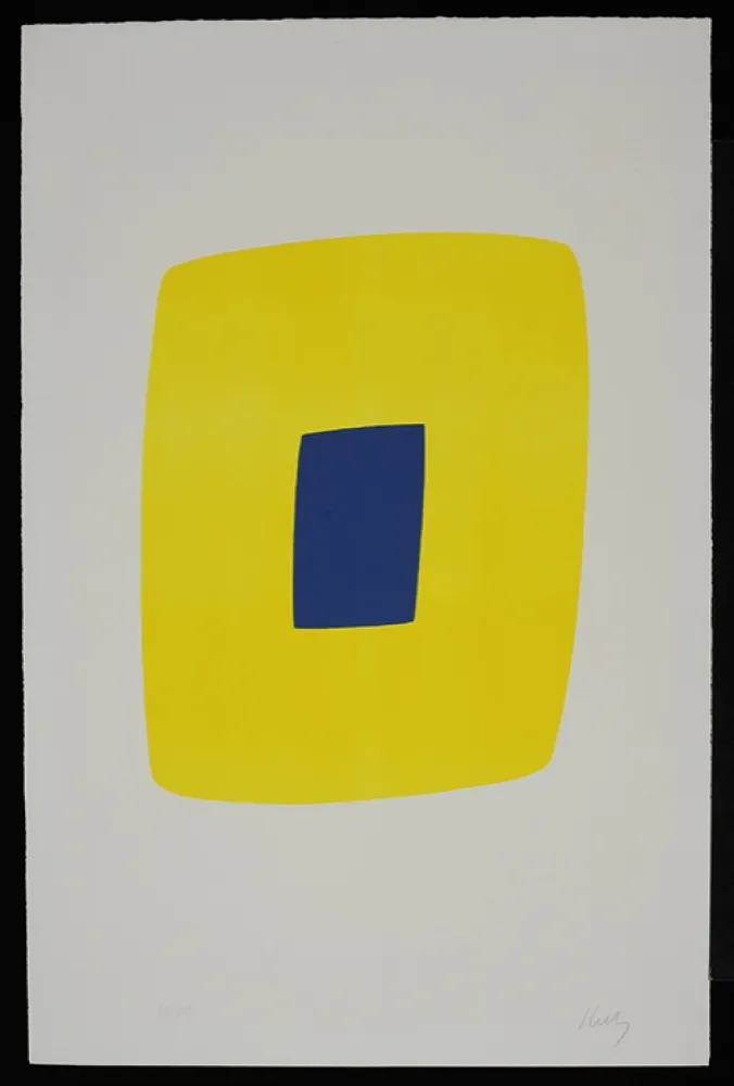 Litografia Kelly - Yellow with Dark Blue VI.12