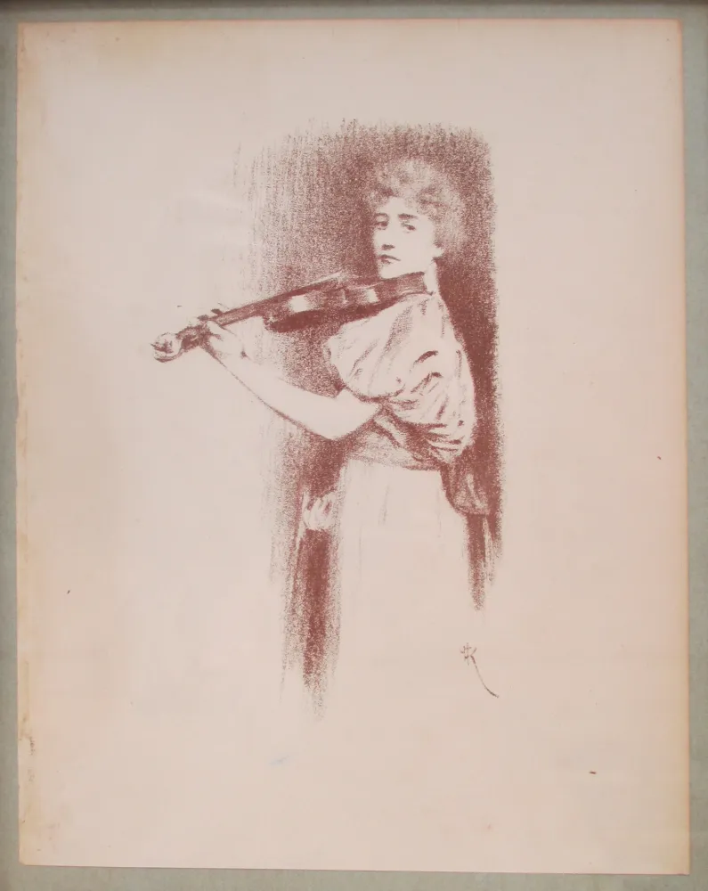 Litografia Khnopff - The Violinist