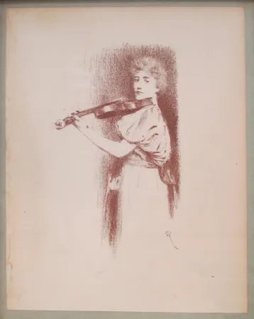 Litografia Khnopff - The Violinist