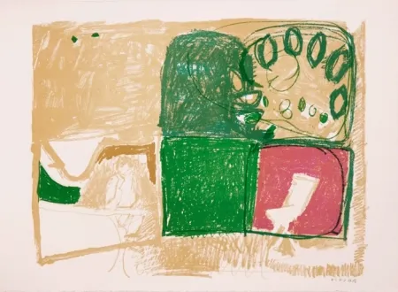 Litografia Kimura - Paysage vert et violet