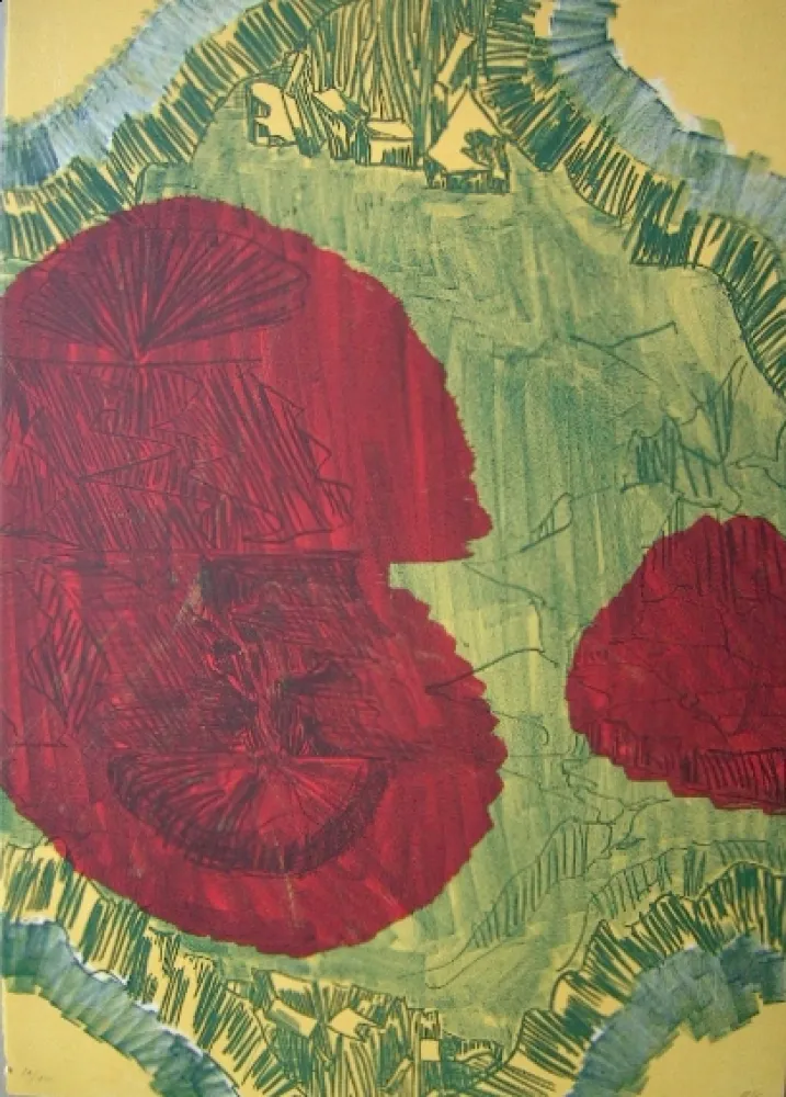 Litografia Kirkeby - Composition