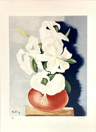Litografia Kisling - Bouquet de Fleurs