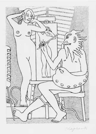 Incisione Klapheck - Atelier