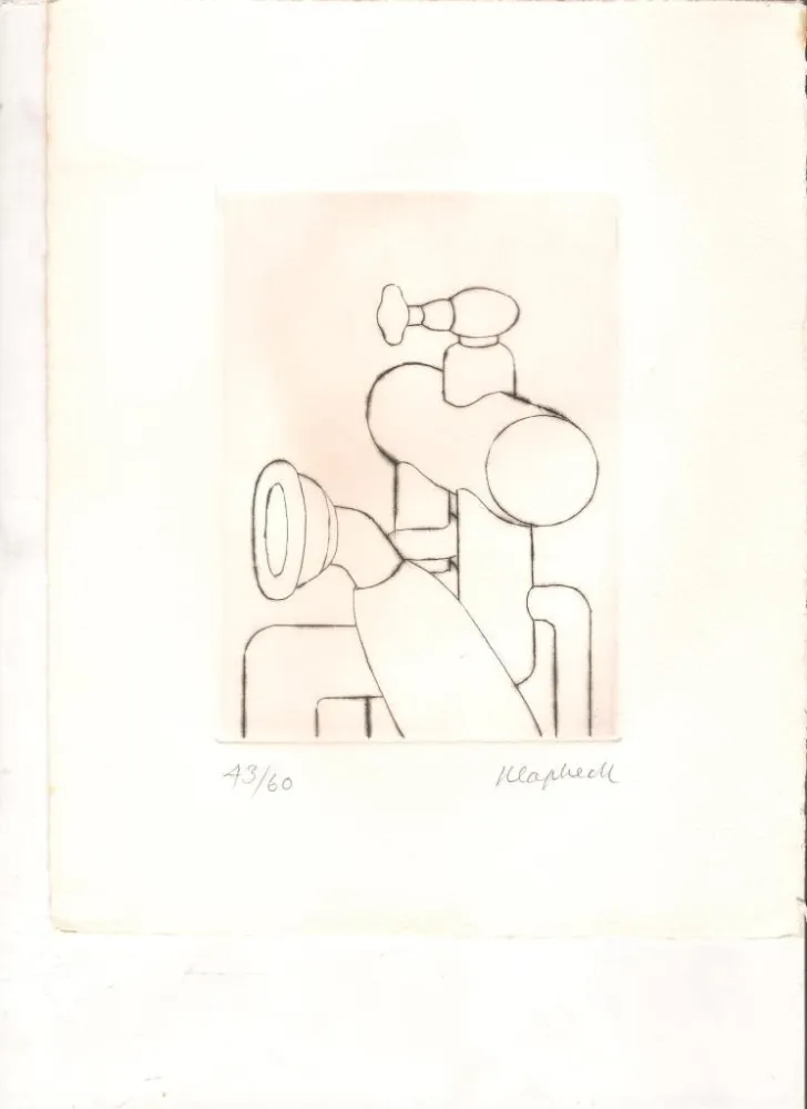 Incisione Klapheck - BAGNO