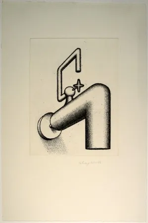 Incisione Klapheck - Die selbstsichere