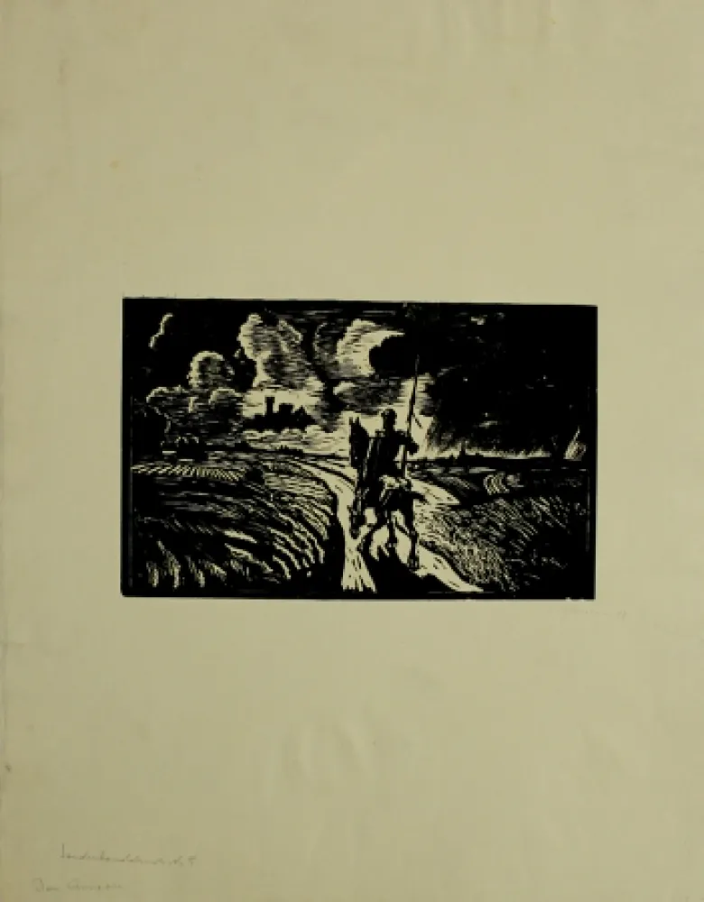 Incisione Su Legno Klemm - Don Quixote