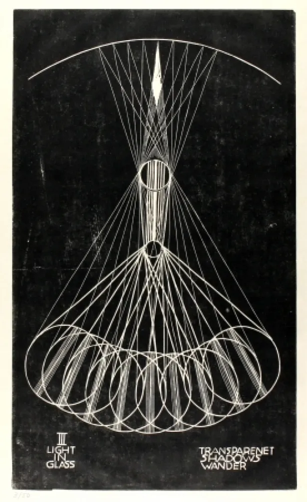 Linoincisione Klien,  - Light in Glass III