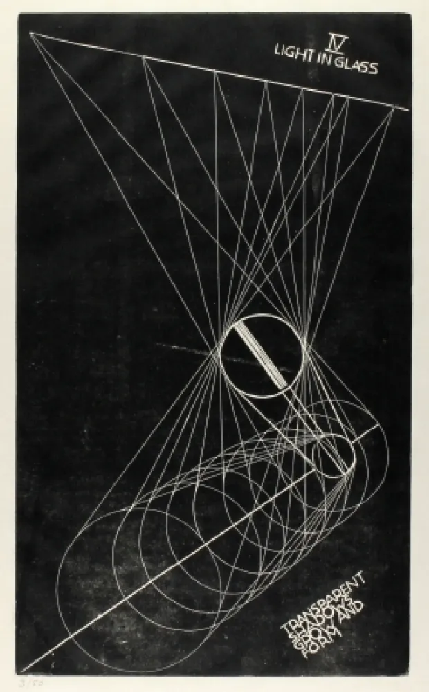 Linoincisione Klien,  - Light in Glass IV