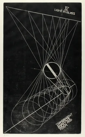 Linoincisione Klien,  - Light in Glass IV
