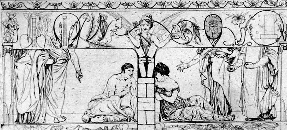 Acquaforte E Acquatinta Klinger - Piramo e Tisbe I