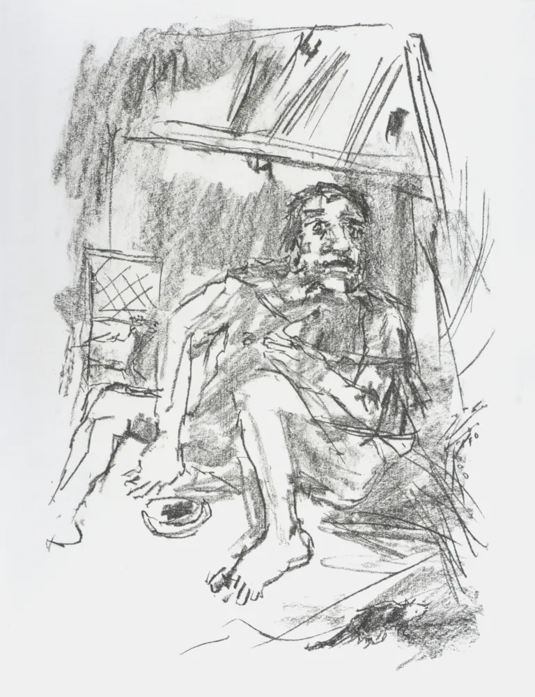 Litografia Kokoschka - Edgar,1963