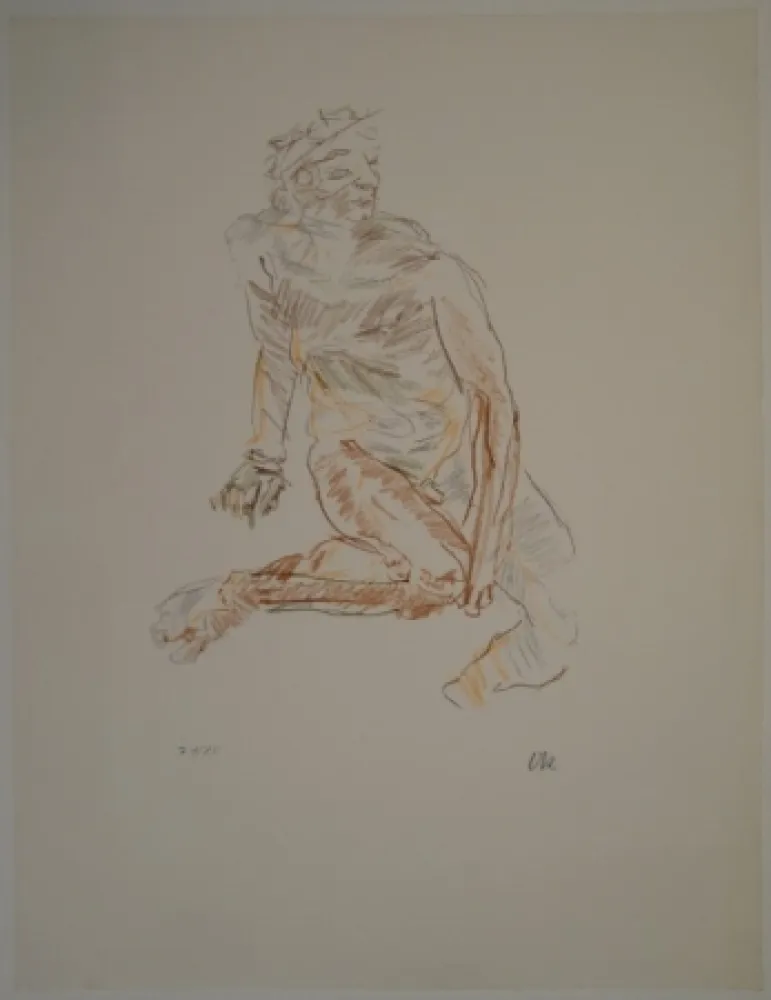 Litografia Kokoschka - Flussgott