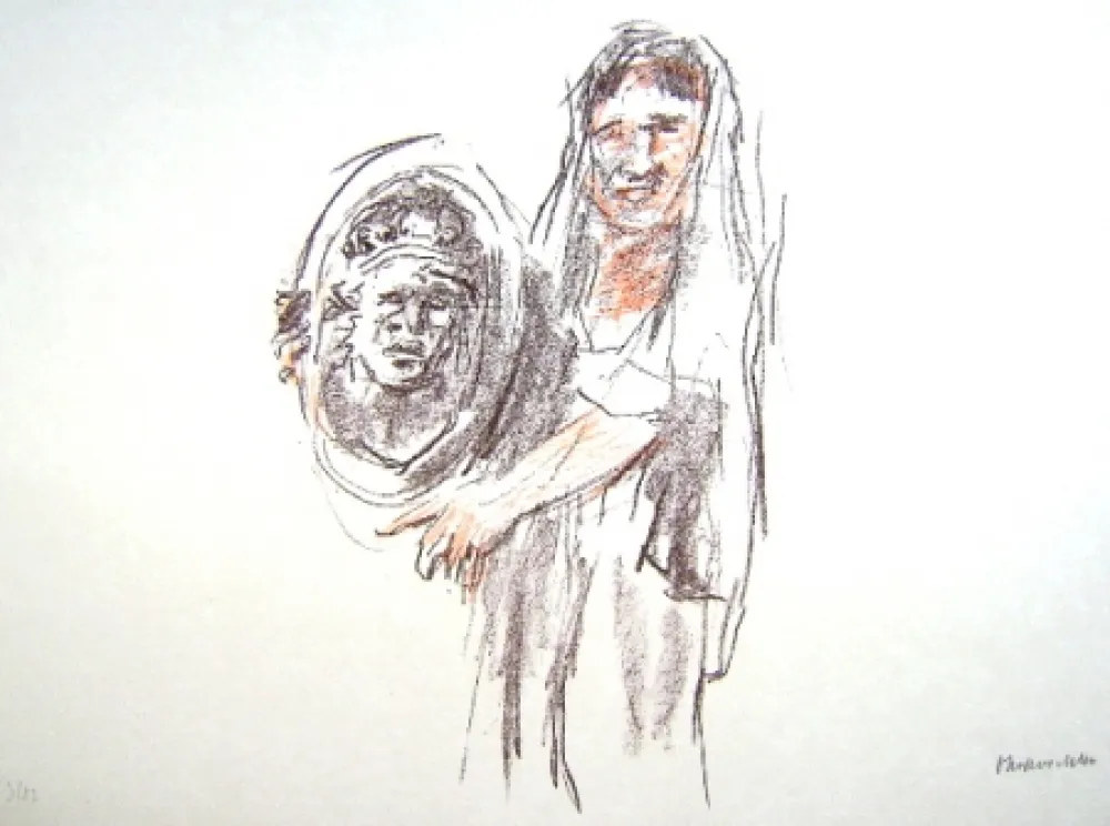 Litografia Kokoschka - Le Bal Masqué