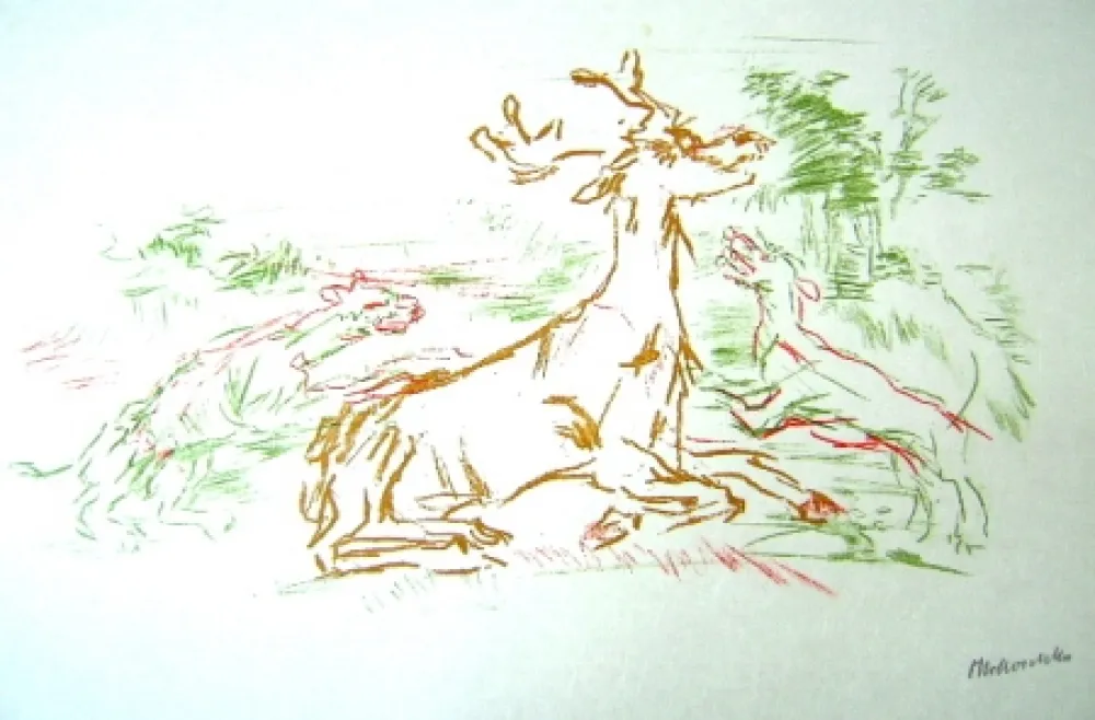 Litografia Kokoschka - Le Bal Masqué