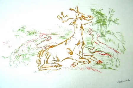 Litografia Kokoschka - Le Bal Masqué