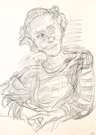 Litografia Kokoschka - Oskar Kokoschka (1886–1980) - Madeleine - Lithograph on paper - 1920