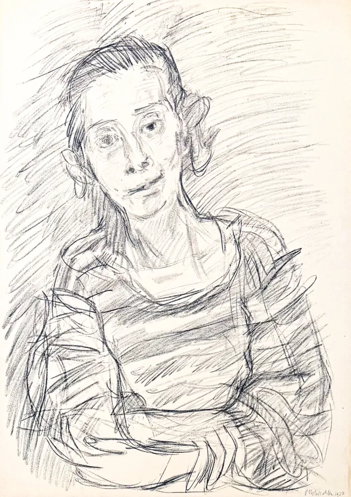 Litografia Kokoschka - Oskar Kokoschka (1886–1980) - Madeleine - Lithograph on paper - 1920