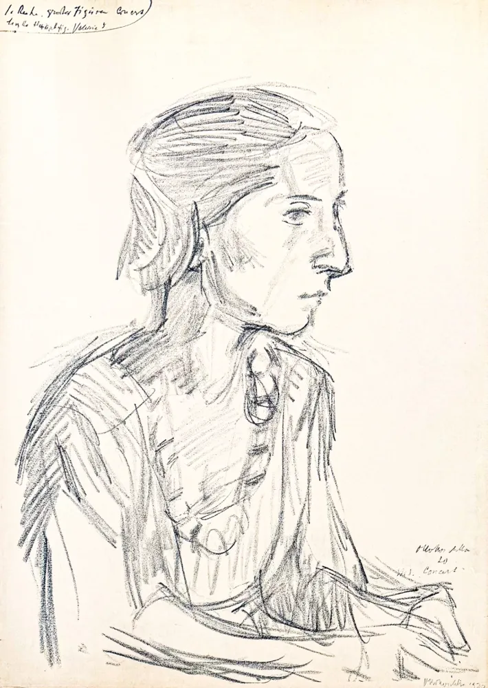 Litografia Kokoschka - Oskar Kokoschka (1886–1980) - Madeleine - Lithograph on paper - 1920