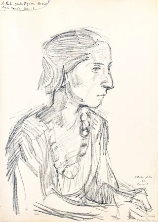 Litografia Kokoschka - Oskar Kokoschka (1886–1980) - Madeleine - Lithograph on paper - 1920