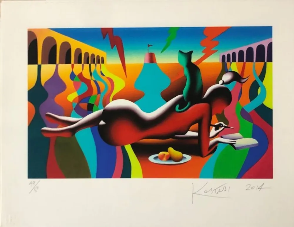 Serigrafia Kostabi - Sans titre