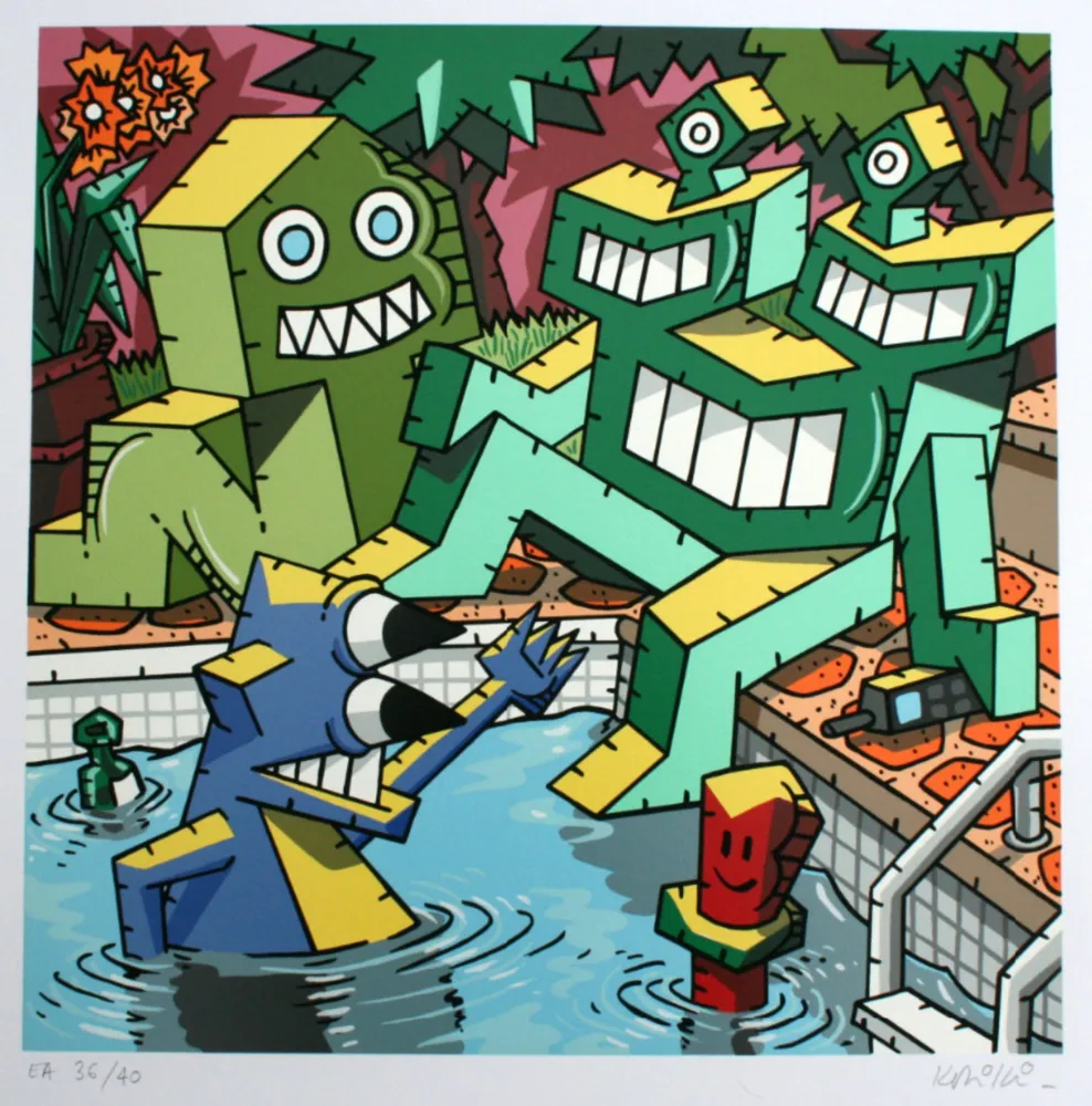Serigrafia Kriki - La piscine
