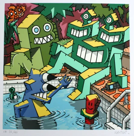 Serigrafia Kriki - La piscine