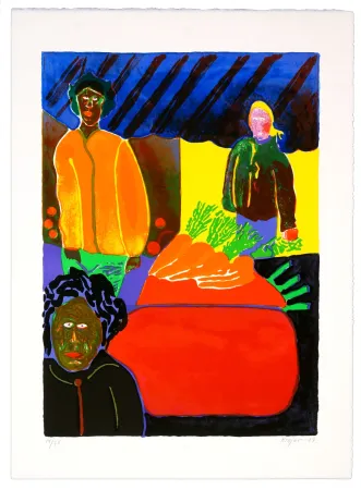 Litografia Krøjer - Richard Lenoir Market II