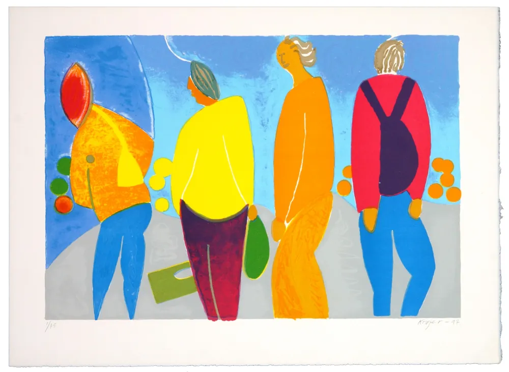 Litografia Krøjer - Richard Lenoir Market III