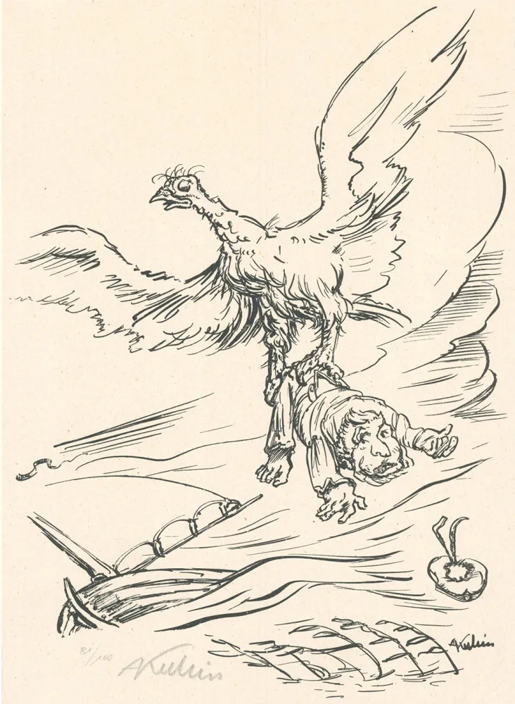 Litografia Kubin - Entführung / Abduction