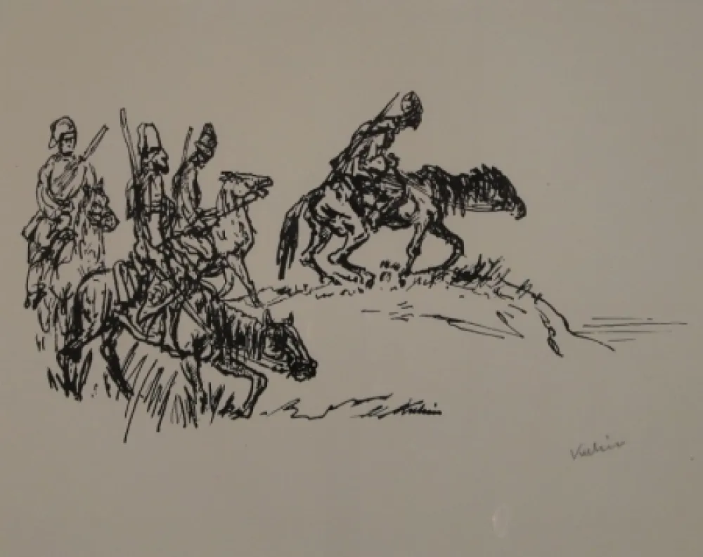 Litografia Kubin - Kosaken