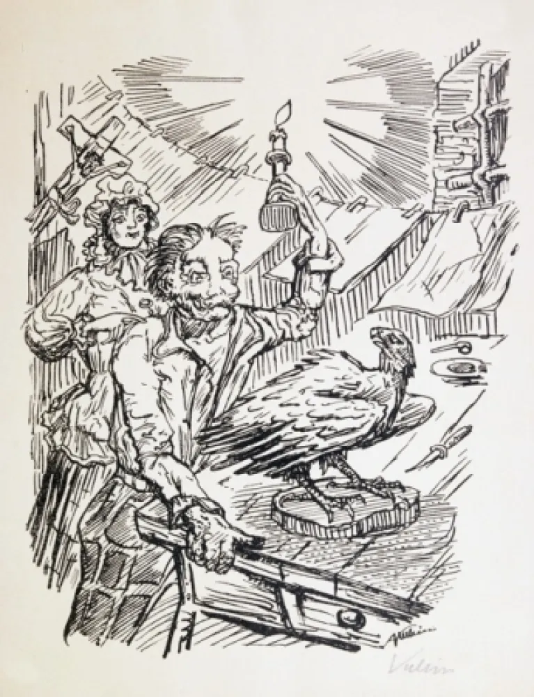 Litografia Kubin - Nach Damaskus.  Achtzehn Steinzeichnungen.