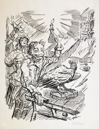 Litografia Kubin - Nach Damaskus.  Achtzehn Steinzeichnungen.