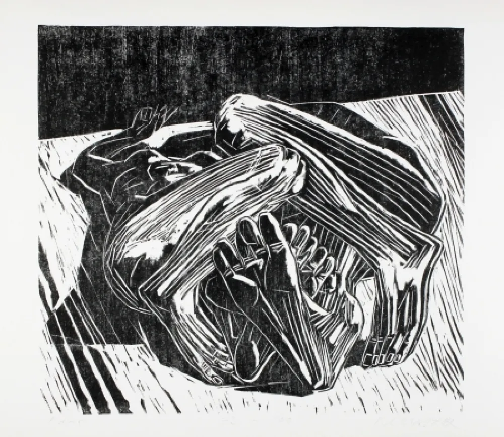 Incisione Su Legno Kunert - Paar (Couple)