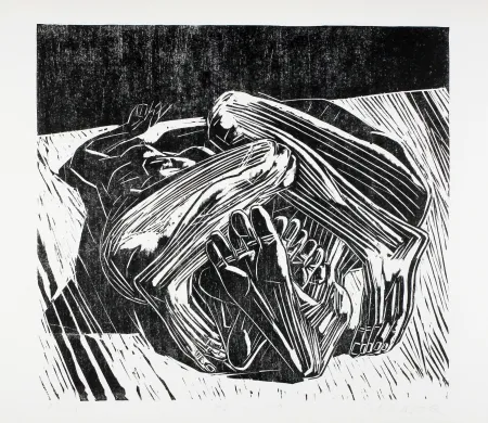 Incisione Su Legno Kunert - Paar (Couple)