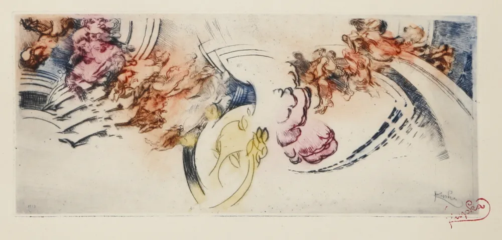 Incisione Kupka - Abstract Composition (Color)