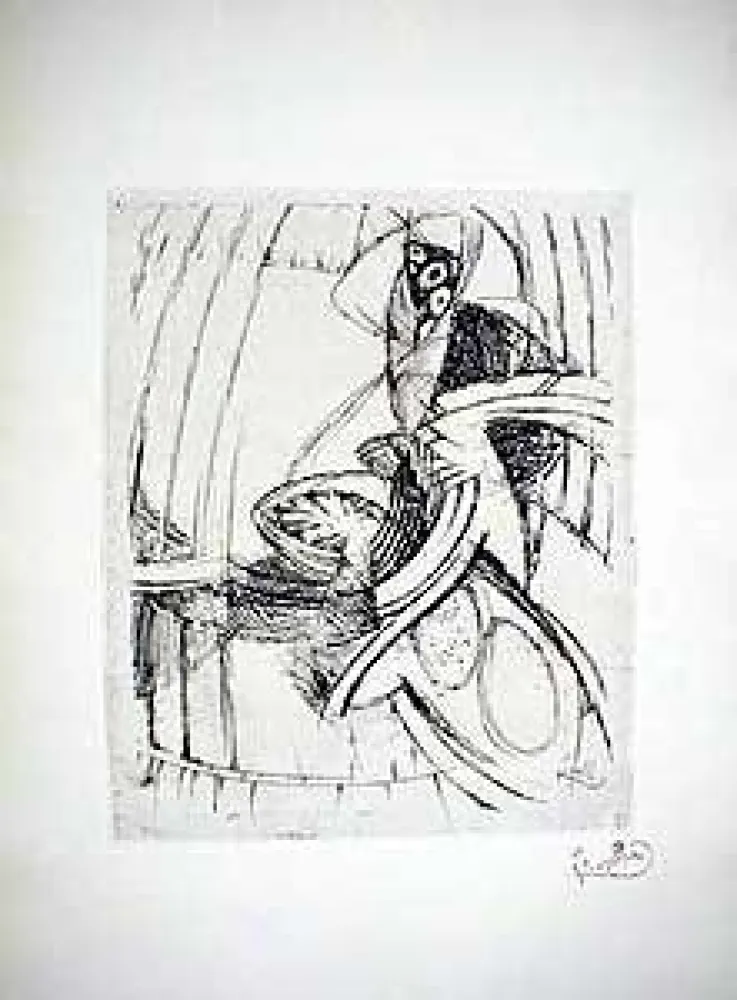 Acquaforte Kupka - Composition Geometrique